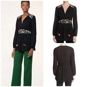 TORY Burch Fleur embroidered boho tunic 4